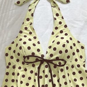 Women’s Polka Dot Print Bikini Set Push Up High Waist