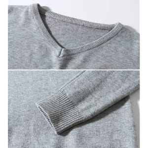 Men’s V-Neck Knitted Long Sleeve Lightweight Casual Pullover Sweater