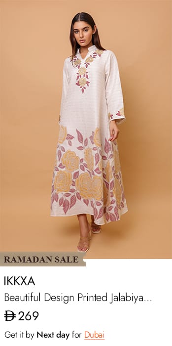 women printed jalabiya