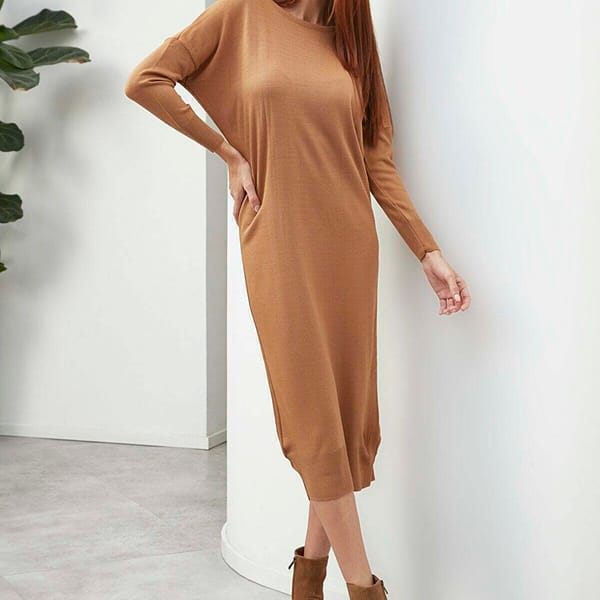 Crew Neck Knitted Dress