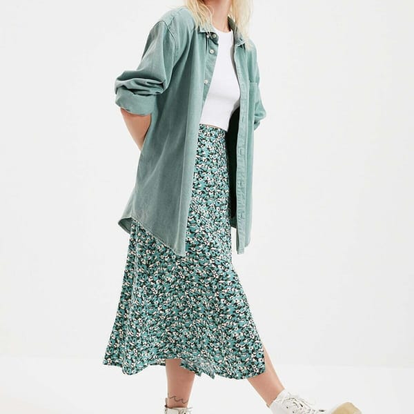 Floral Printed Midi Skirt