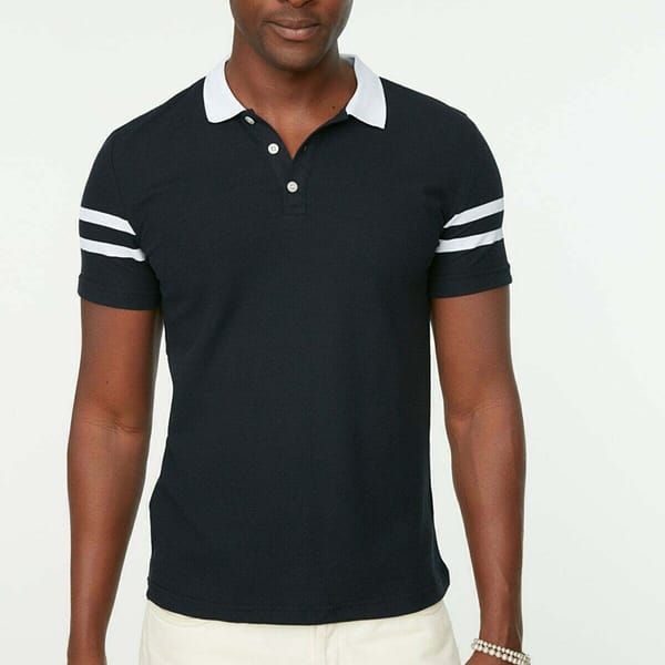 Contrast Collar Polo T-Shirt