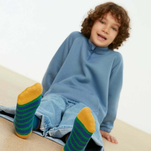 Kids 2 Pack Assorted Crew Socks