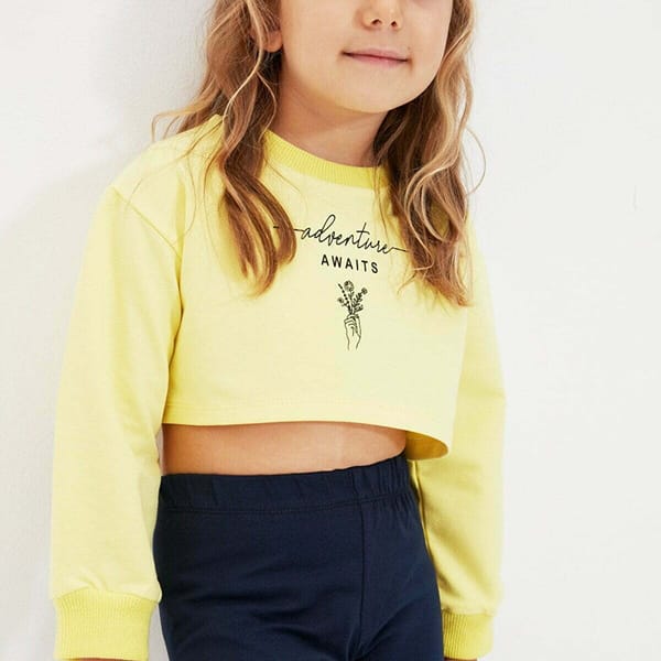 Girl's Knitted Slim Sweatshirt