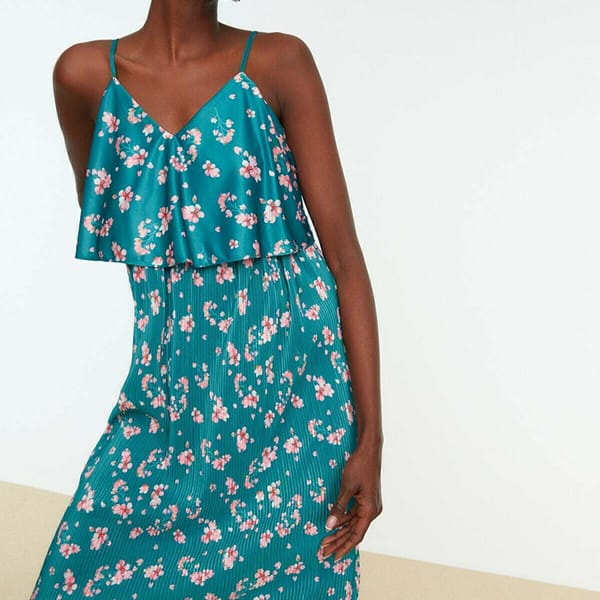Floral Print Overlay Dress