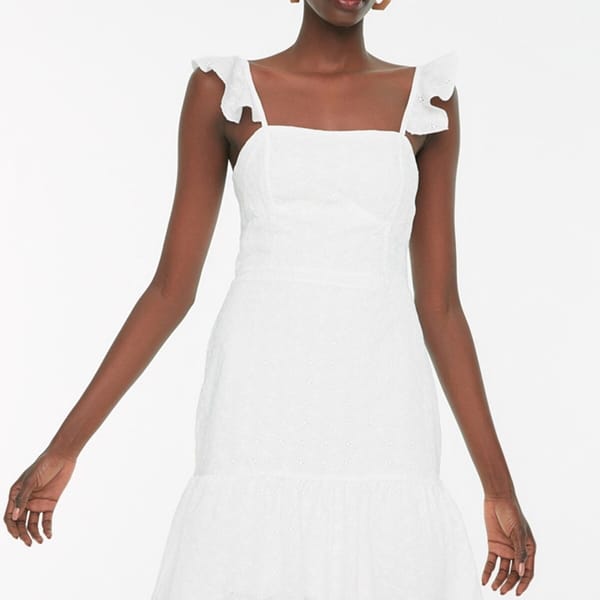 Broderie Detail Dress
