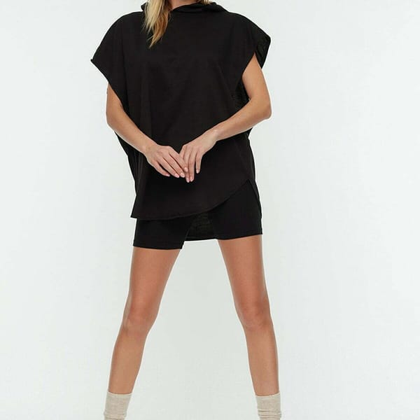Hooded Knitted Sweatshirt