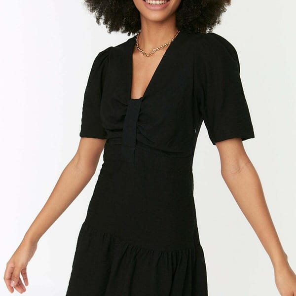 V-Neck Tiered Women's Dress
