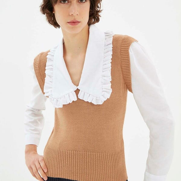 Woven Garni Knitwear Sweater