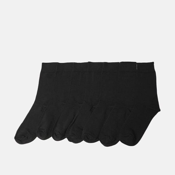 Pack Of 7 Solid Ankle Socks
