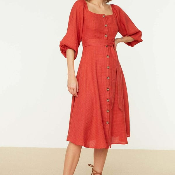Balloon Sleeve Dress