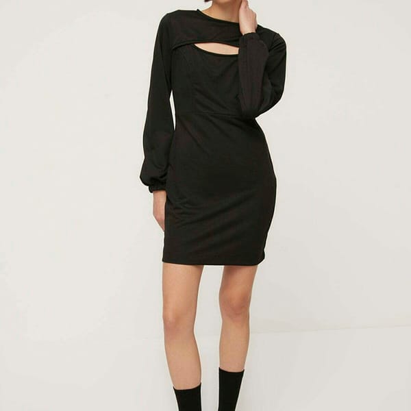 Women's Solid Knitted Dress