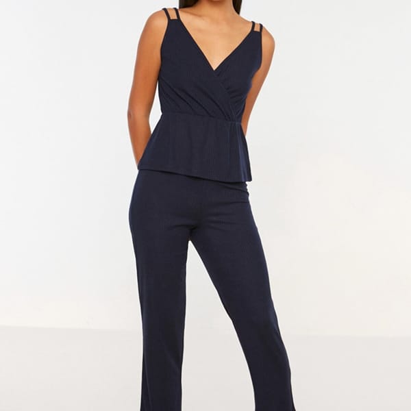 Ribbed Cami Top & Pyjama Set