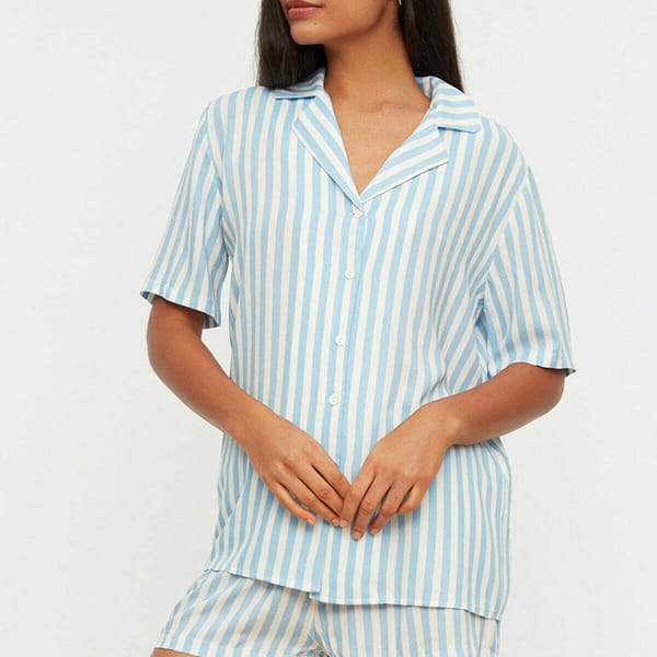 Striped Shirt & Shorts Pyjama Set