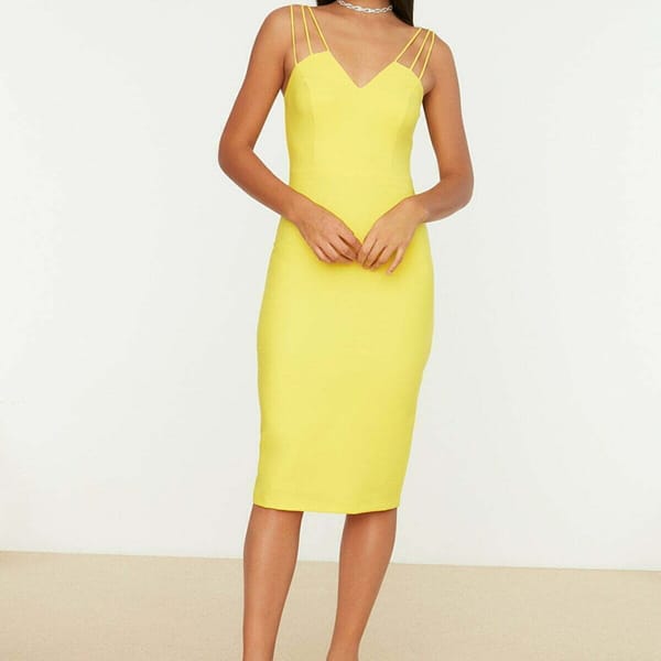 V-Neck Strappy Detail Dress