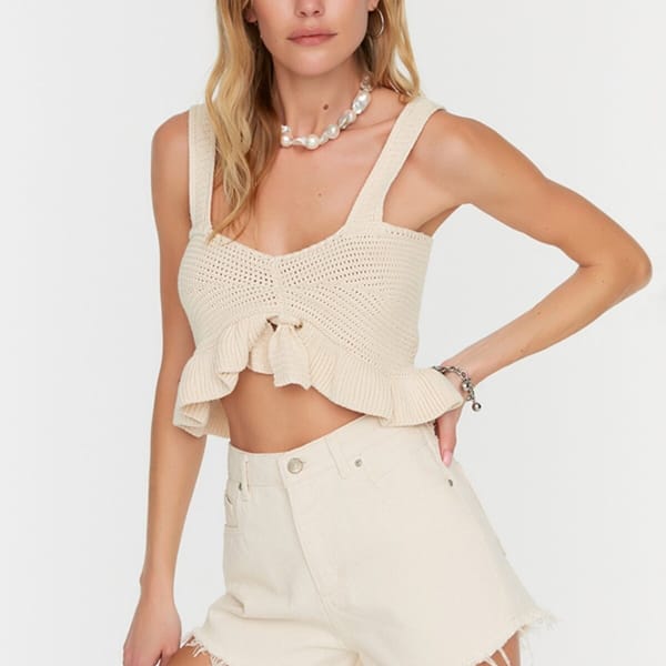 Ripped Hem Denim Shorts