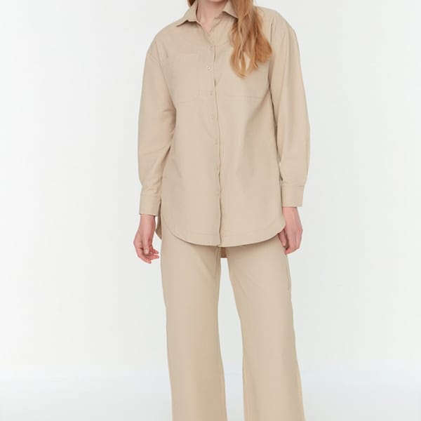 Pocket Detail Shirt & Pants Set