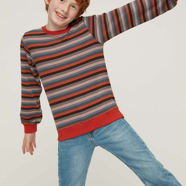 Kids Striped Crew Neck Sweater