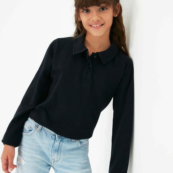 Kids Essential Long Sleeve Girls' Polo