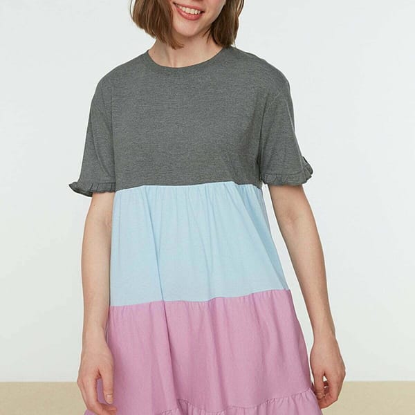 Colorblock Knitted Dress