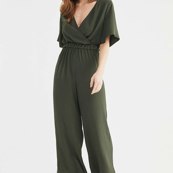 Wrap Style Wide Leg Women's Jumpsuit