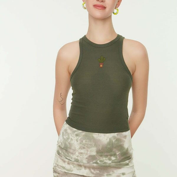 Embroidered Tank Top