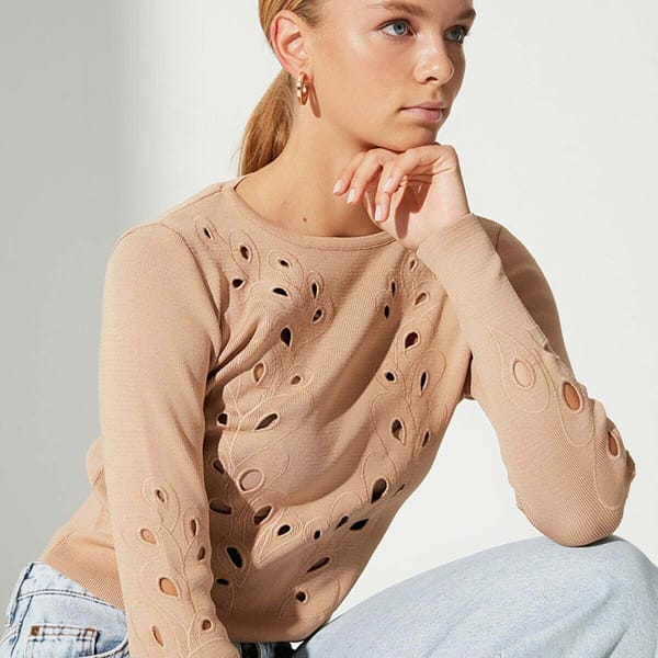 Cut Out Knitted Sweater