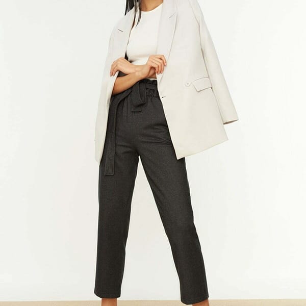 Black Straight Wide Leg Women's Pants