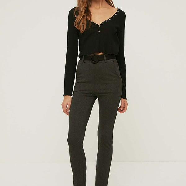 High Rise Slim Fit Pant