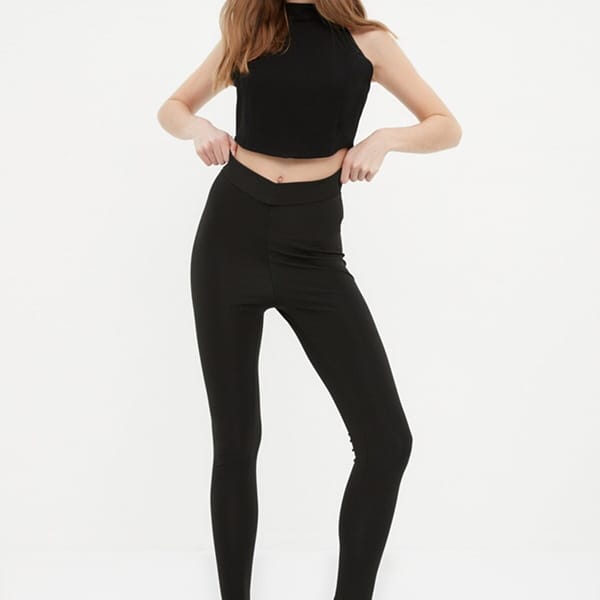 Black High Waist Women's Leggings