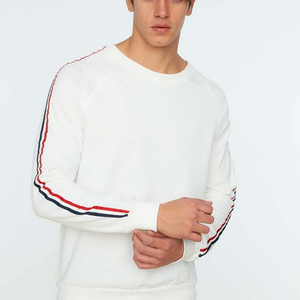 Stripe Sleeve Sweatshirt