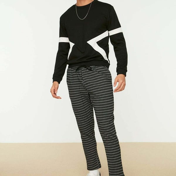 Men's Checked Sweatpants