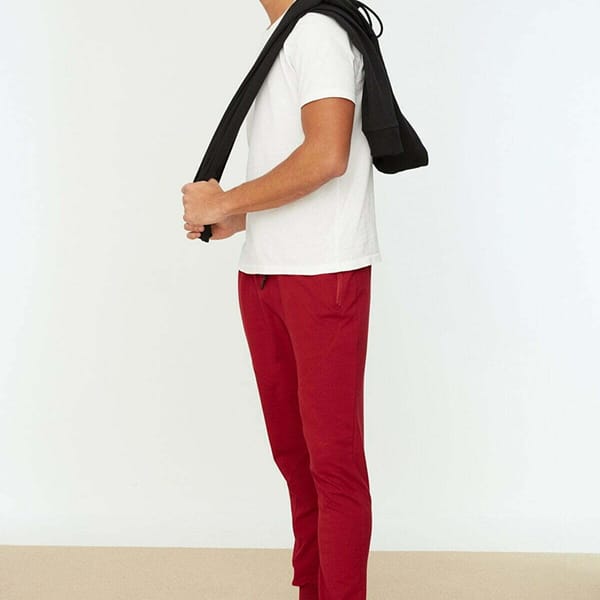 Red Essential Zipped Pocket Men’s Sweatpants