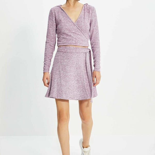 Double Breasted Knitted Knitted Wrap Top