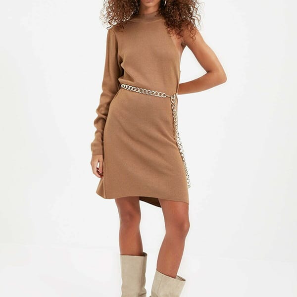 Knitted One Shoulder Dress
