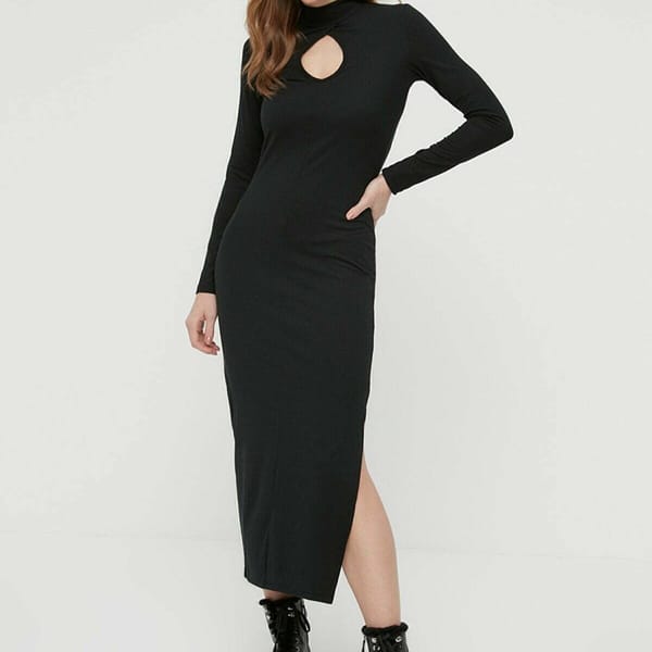 Side Slit Cut Out Detail Dress
