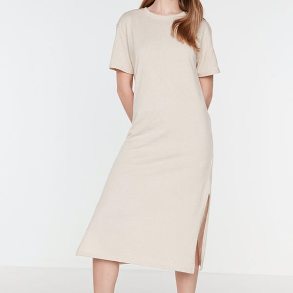 Side Slit Knitted Dress
