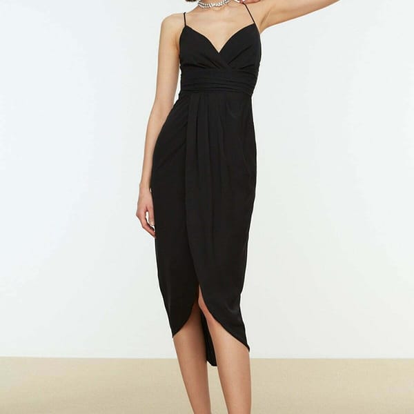 Front Split Plunge Dress