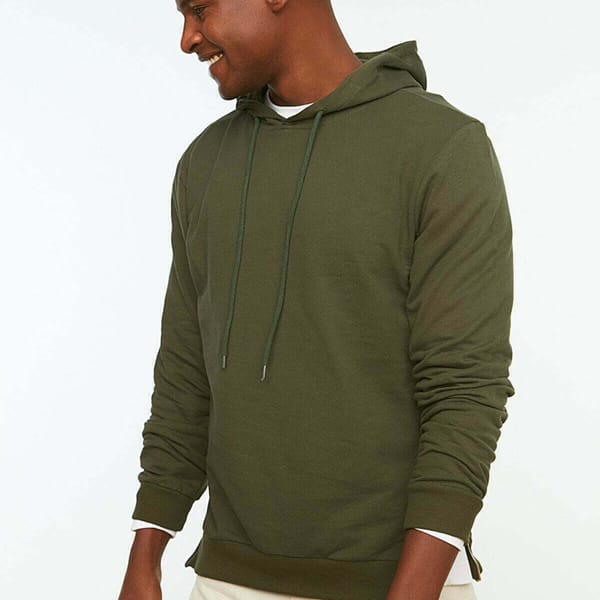 Side Zip Detail Hooded Sweatshirt