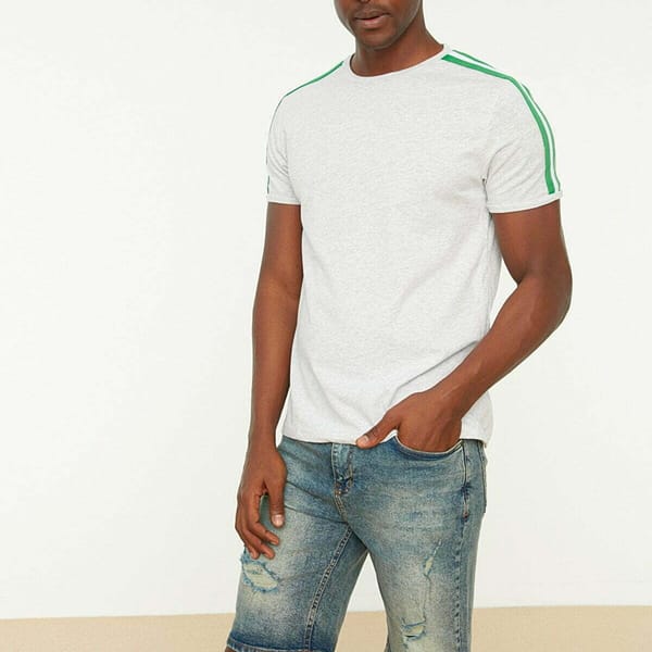 Grey Crew Neck Men's T-Shirt