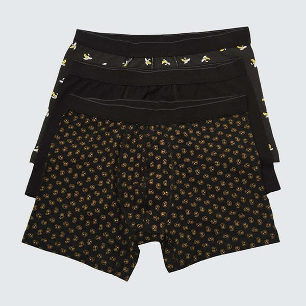 3 Pack Assorted Dark Multicoloured Mens Boxers