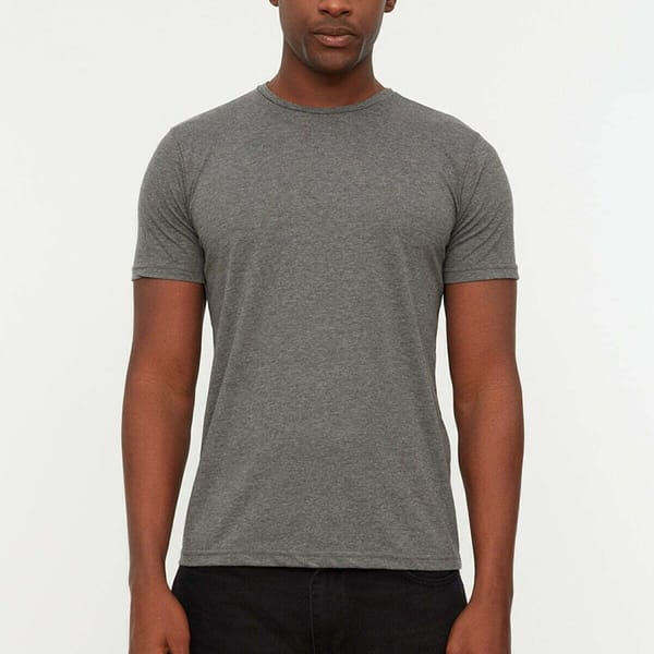 Grey Body Fit Essential Crew Neck Men's T-Shirt