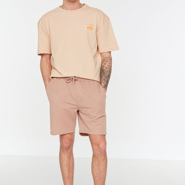 Drawstring Shorts Light Brown