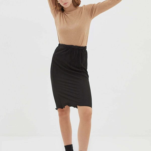 Pleated Midi Skirt
