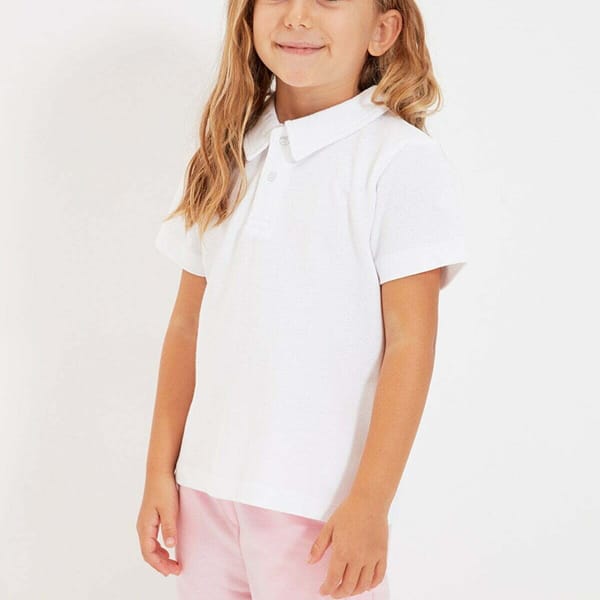 White Kids Essential Girls’ Polo T-Shirt
