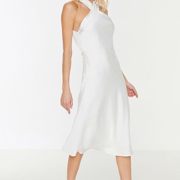 Halter Neck Knitted Women's Dress
