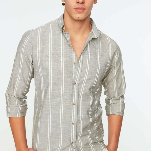 Striped Slim Fit Men's Shirt