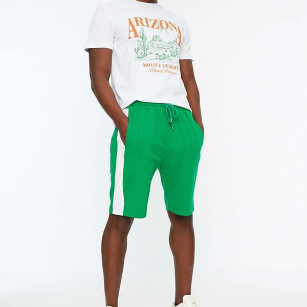 Side Stripe Drawstring Men's Shorts