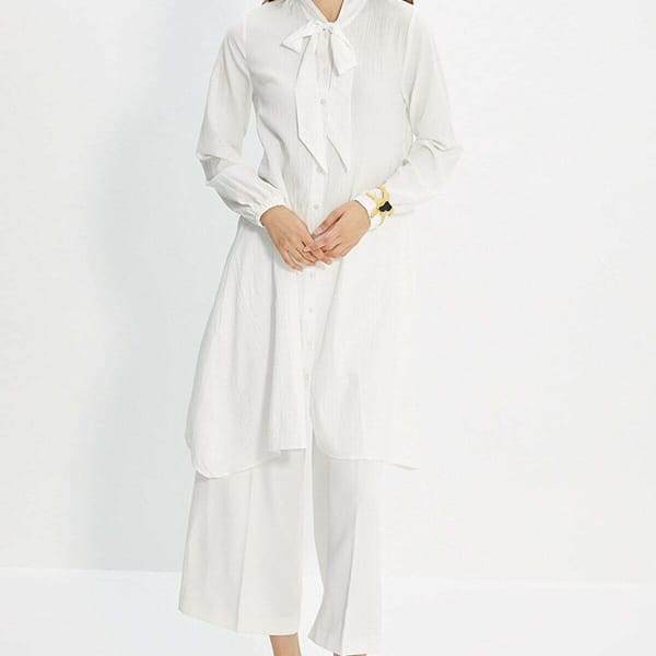 Tie Neck Longline Tunic