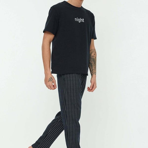 Printed Knitted Pajamas Set